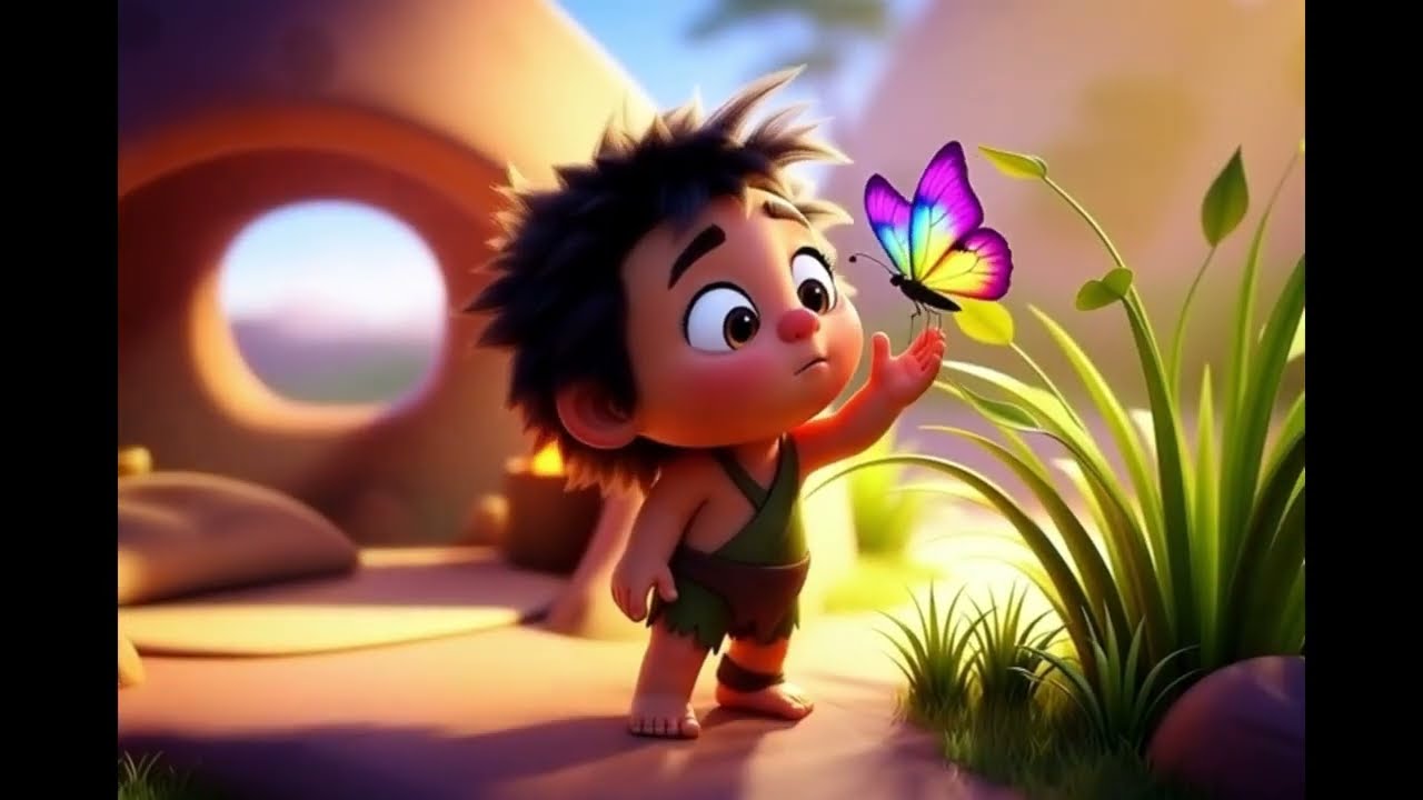 Caveman Cavo and the Butterfly | Relaxing Silent Animation