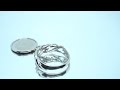 マン島　ノーブルプラチナコイン1/20oz が揺れる　リング