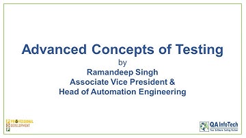 Advanced Concepts of Testing Training Session by QA InfoTech