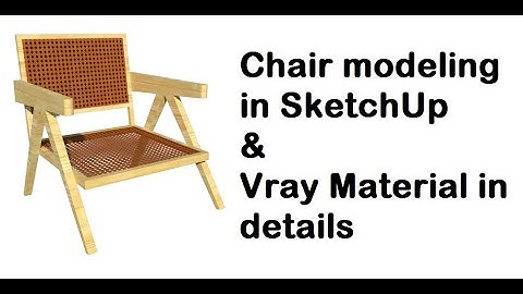 Chair modeling in SketchUp and Vray Material #sketchupplugins #sketchupplugins #sketchup