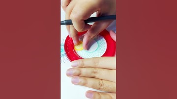 Satisfying Geometric Shapes🤩 | Simple Spirograph Design  #asmr #spirograph #shorts