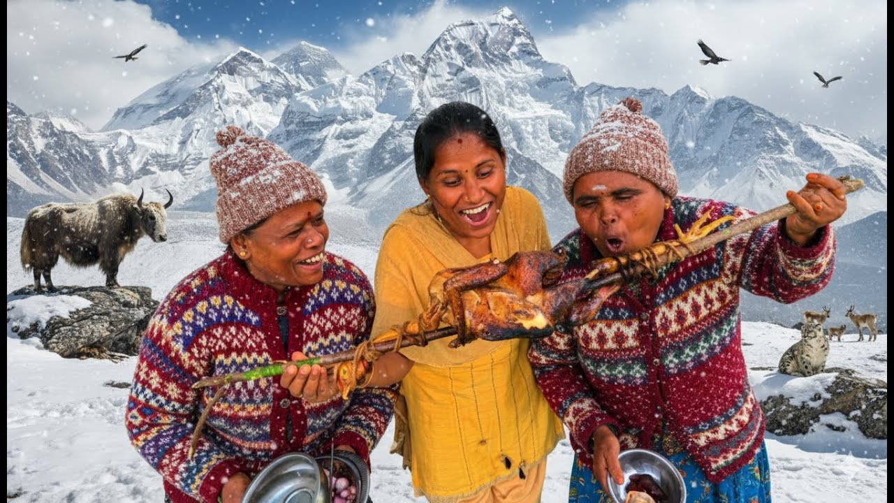 “🔥நாட்டுக்கோழி கிரில் – கிராமத்து ஸ்டைலில் சுட்டு, சூப்பர் கிரேவி செஞ்சோம்!🍗 | Village BBQ Feast 😋