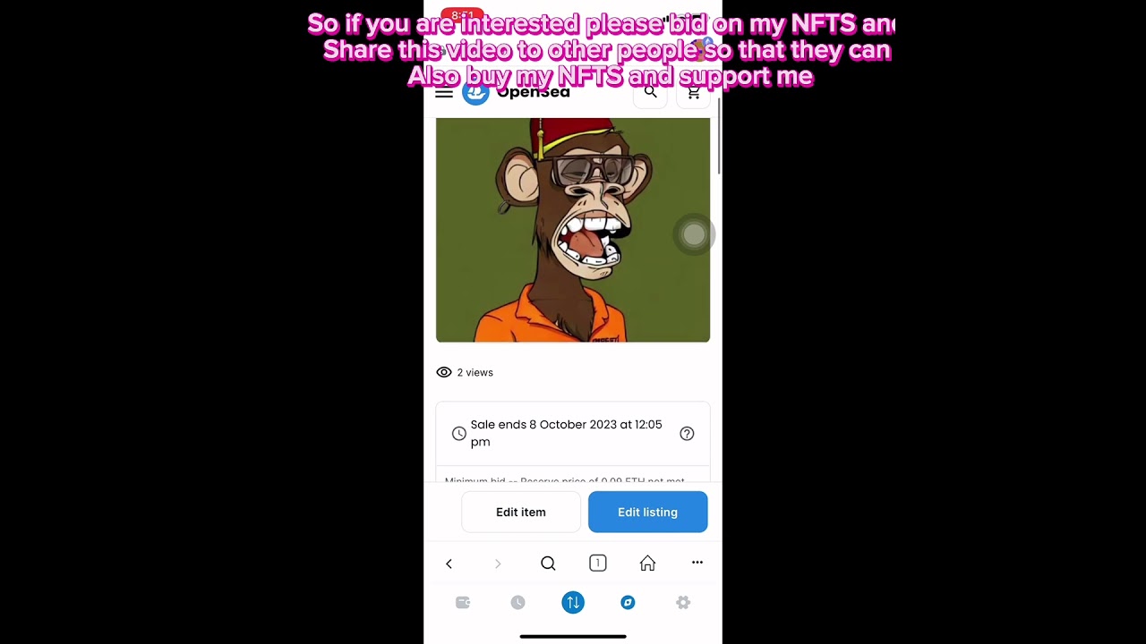 My Openseas NFT account | First video