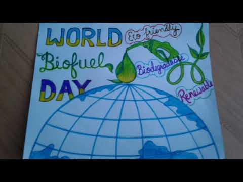 Poster on World Biofuel Day  (August 10)/Drawing on World Biofuel Day/World Biofuel Day