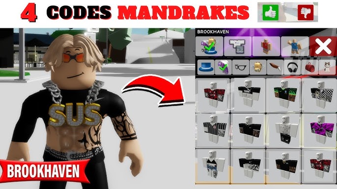 Skin completa brookhaven mandrake 😎 #roblox #brookhaven #mandrake #kwai  #gamer