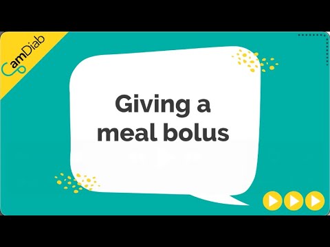 Giving a meal bolus