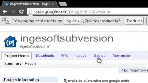 Subversion en Netbeans con Google Code.wmv