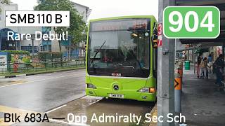 [Rare Debut?] SMRT Buses | SMB110B Mercedes Benz OC500LE (Batch 2) on Svc 904 from Blk 683A — AS Sch