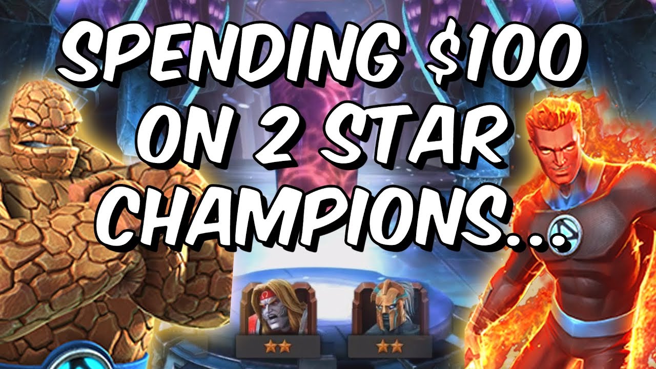 Spending $100 On 2 Star Champions - 60x Collector Crystal Opening! - Marvel Contest of Champions