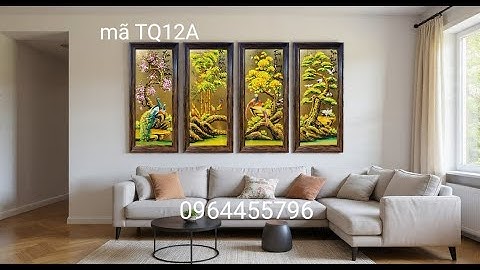 Tranh bốn mùa xuân hạ thu đông, tranh tứ quý tùng cúc trúc đào mã TQ12A