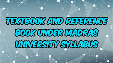 textbook and reference book for maths under madras University syllabus