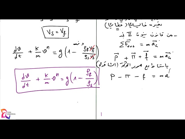 الوحدة 5( افكار السقوط الشاقولي الجزء الاول ) الاستاذ طيايبة