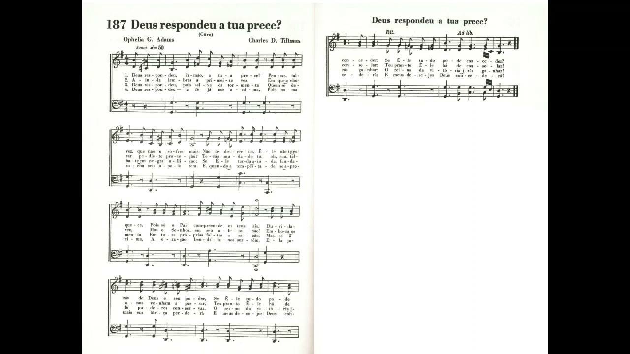 Deus Respondeu a Tua Prece | Hino SUD Antigo 187 - Coral