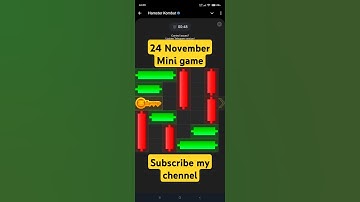 24 November Mini game|Hamster kombat easily puzzle key solved today|