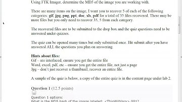 CIT2553 Digital Forensics Lab2 Manual File Recovery Recording Sp18