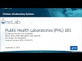 Public health laboratories phl 101