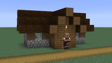 How to build a Minecraft Village Tool Smith (1.14 taiga)