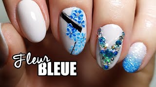Un DÉGRADÉ avec des fleurs 🌸Tuto Nail Art