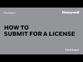 How to submit for a prowatch license  honeywell support