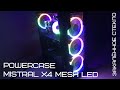 Самый дешевый корпус с закаленным стеклом | Powercase Mistral X4 Mesh LED 4x120mm