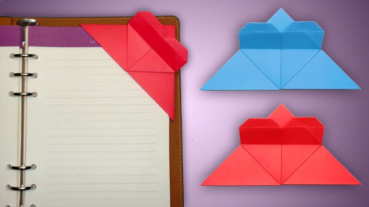 Paper Heart Bookmark Diy Easy How To Make Origami Heart Corner