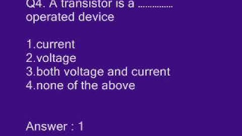 Transistor MCQ