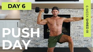 Day 6: 30 Min PUSH DAY // CHEST &amp; SHOULDER Dumbbell Workout // 6WS3