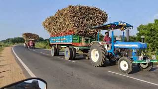 Mahindra 585 Vs New Holland 3600 Vs Powertrac Tractors heavy load highway racing | #ComeForVillage