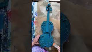 Broken Violin Makeover violin art diy furniturepainting primamarketinginc violinart