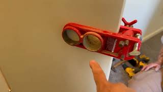 Installing a interior wood door without a template with a kwikset 138 installation kit / tool.