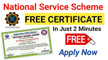 NSS Free Certificate || National Service Scheme Online Free Certificate ||