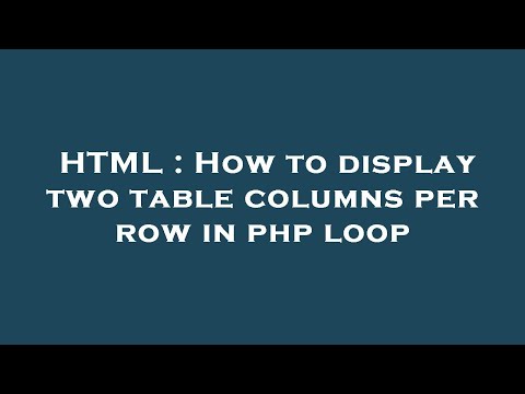 HTML : How