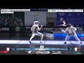 2018 244 T08 01 M F Individual Wuxi World Championships BLUE FOCONI ITA vs LEFORT FRA