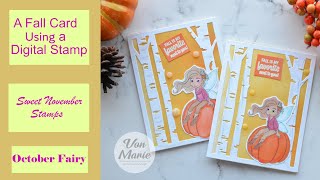 Fall card using a Digital Stamp screenshot 5