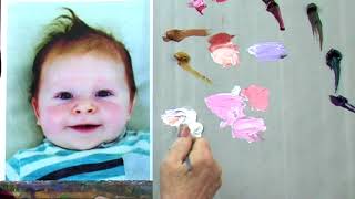 Oil Painting/ Baby Portrait/Mixing flesh tones/ Caucasian