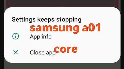 samsung a01 core settings not opening