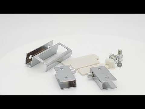 Петля ДСП-скло (комплект 2 шт), Хром, метал, видео 1