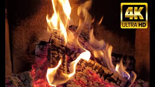 🔥Cozy Fireplace 4K. Relaxing Ambience with Crackling Fire Sounds. Fireplace Burning 4K