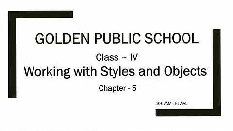 MS Word | Working with Styles and Objects | Class-4 | CBSE |