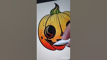painting a pumpkin #satisfyingvideos #wip #art #drawing #satisfying #pumpkin #procreate #doodles