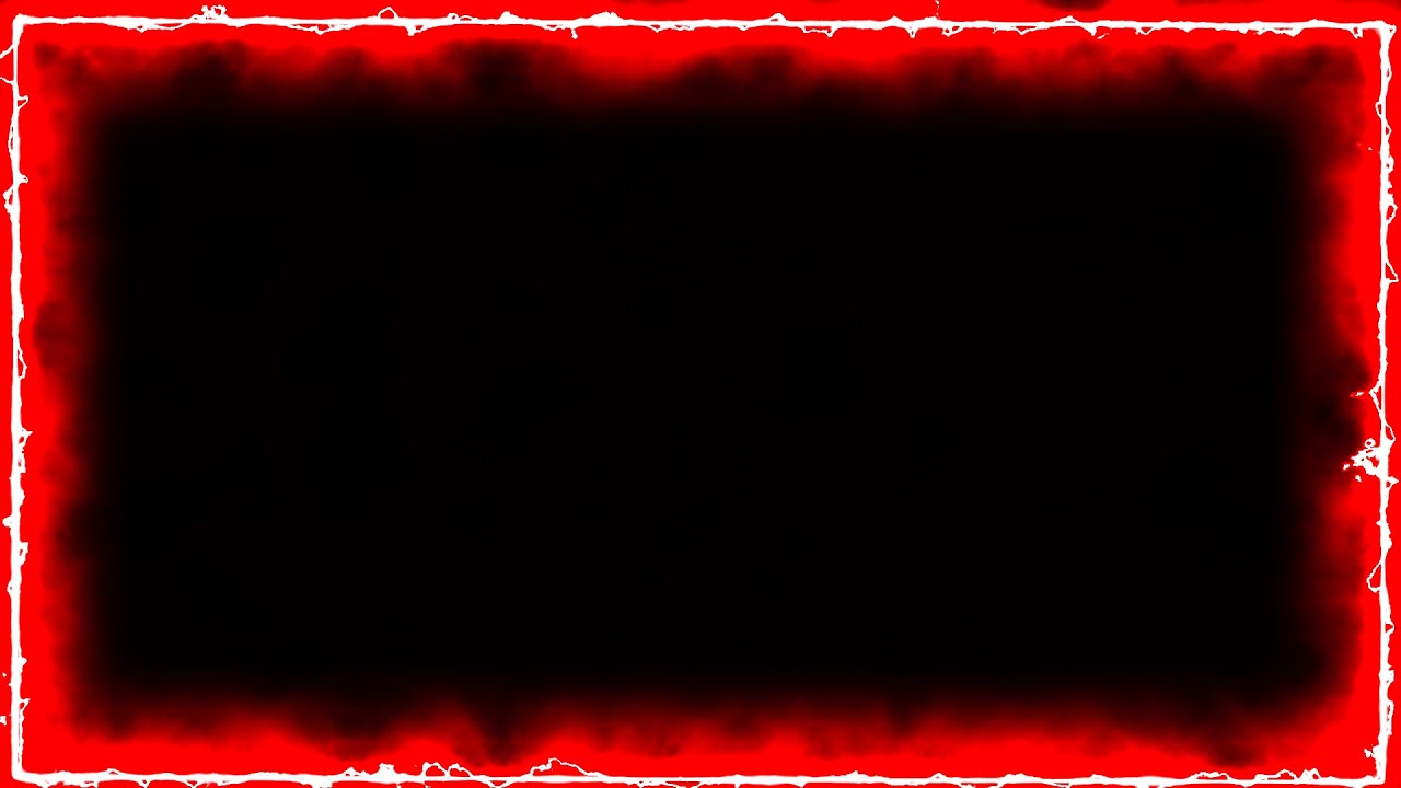 Red Color Neon lights rectangle frame border animated loop background ...
