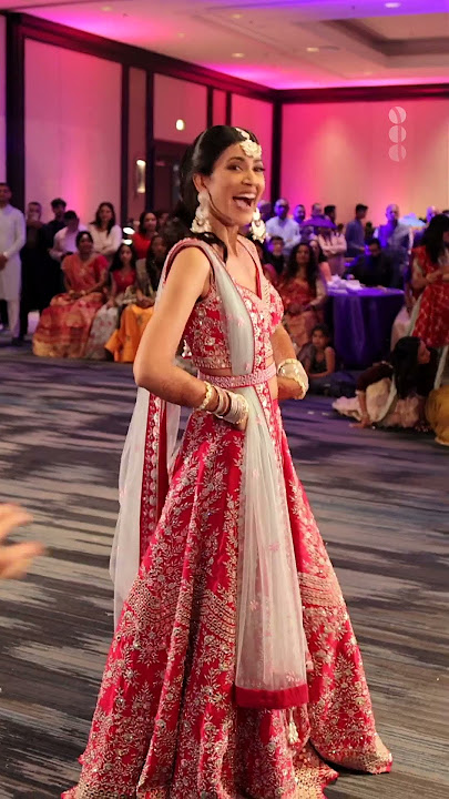Stunning Sangeet Performance by the Bride and Her Friends and Family - Indian Wedding