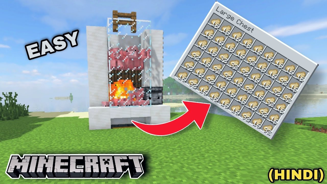 Minecraft  Easy PIG FARM 1.19+ Tutorial (HINDI)