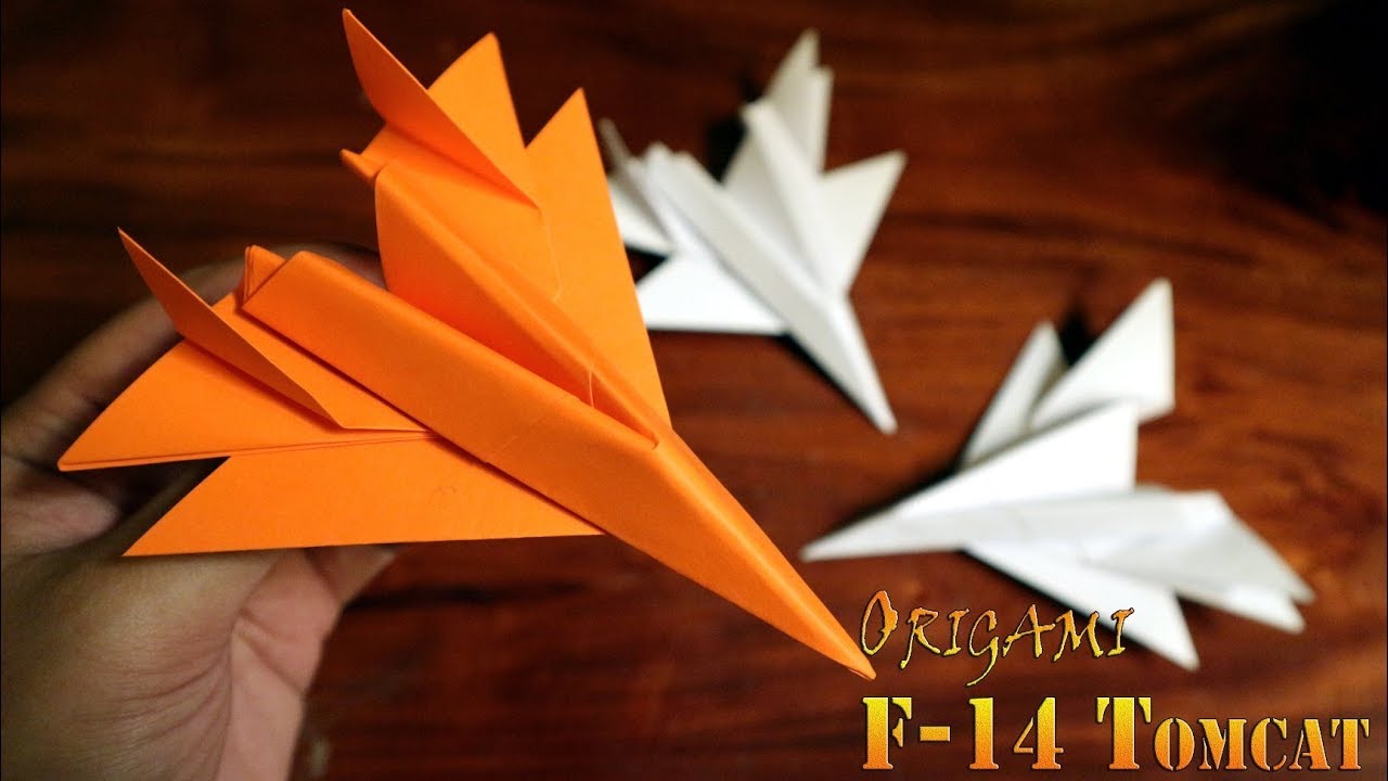 Cara Membuat Origami F 14 Tomcat Airplane Pesawat Keren Origami