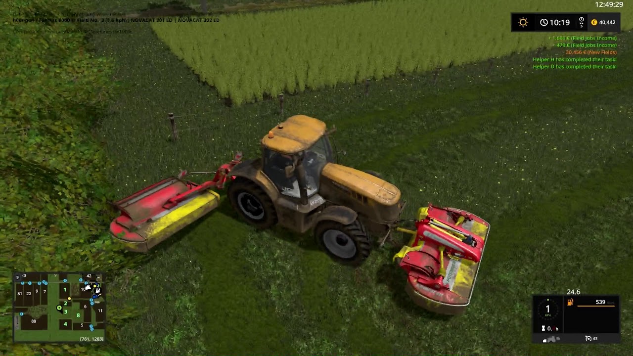 Farming Simulator 17 Timelapse 1 (Polska Krajna) - Making hay!