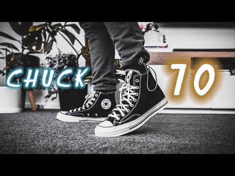 Converse Chuck 70 Hi (Black/Egret) On-Feet with Different Pants