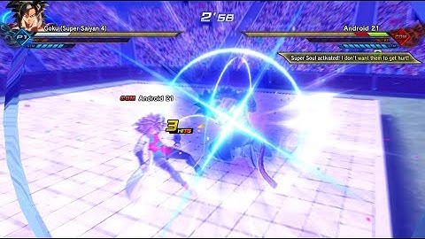 Dragon Ball Xenoverse 2 - Goku (Super Saiyan 4) VS Android 21
