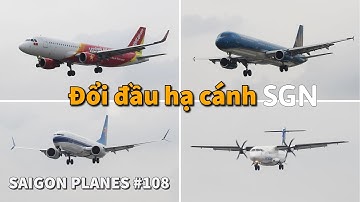 Máy bay đổi đầu đường băng hạ cánh ở Tân Sơn Nhất | A320, A321, ATR72, B737 | Saigon Planes #108