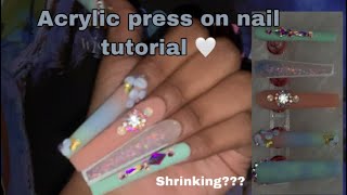 Watch me work : Acrylic press on tutorial ❤️| press on nails screenshot 5