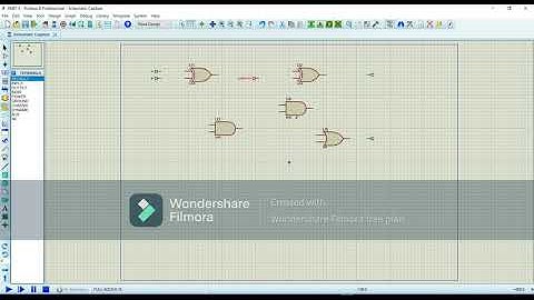 TASK 3 Part B :Full Adder Circuit- Using Sub Circuit Mode  | Proteus 8 Professional |